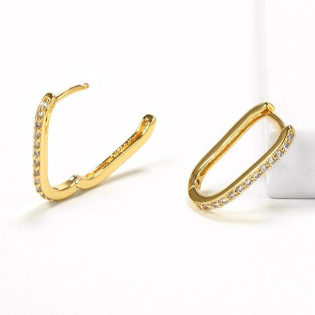 Sirius U-shaped Gold Earrings