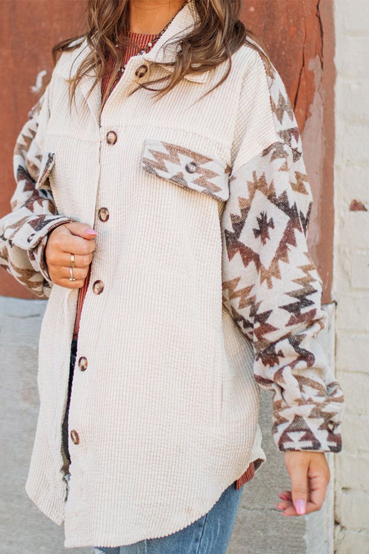 Tribal Print Shacket