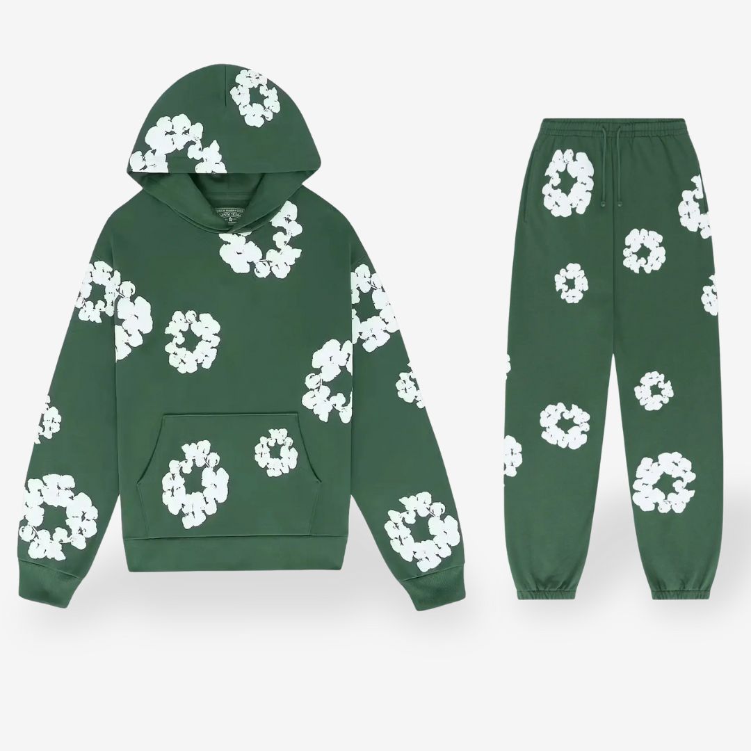 Unisex Bloemen Trainingspak (Hoodie + Broek)