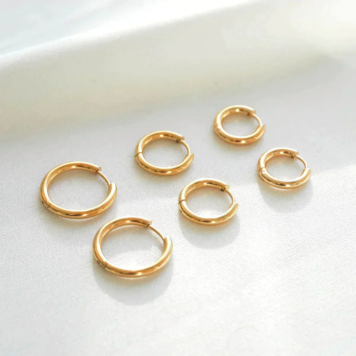 Classic Hoop Earrings Set