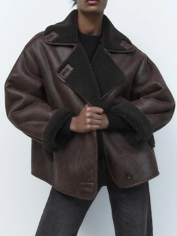 Oversized Jas met Shearling Voering