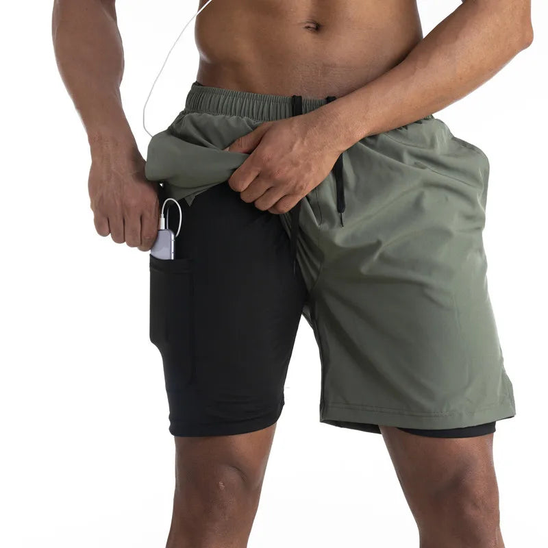 Kaleb - Comfortabele Hardloopshorts met Telefoon Zak