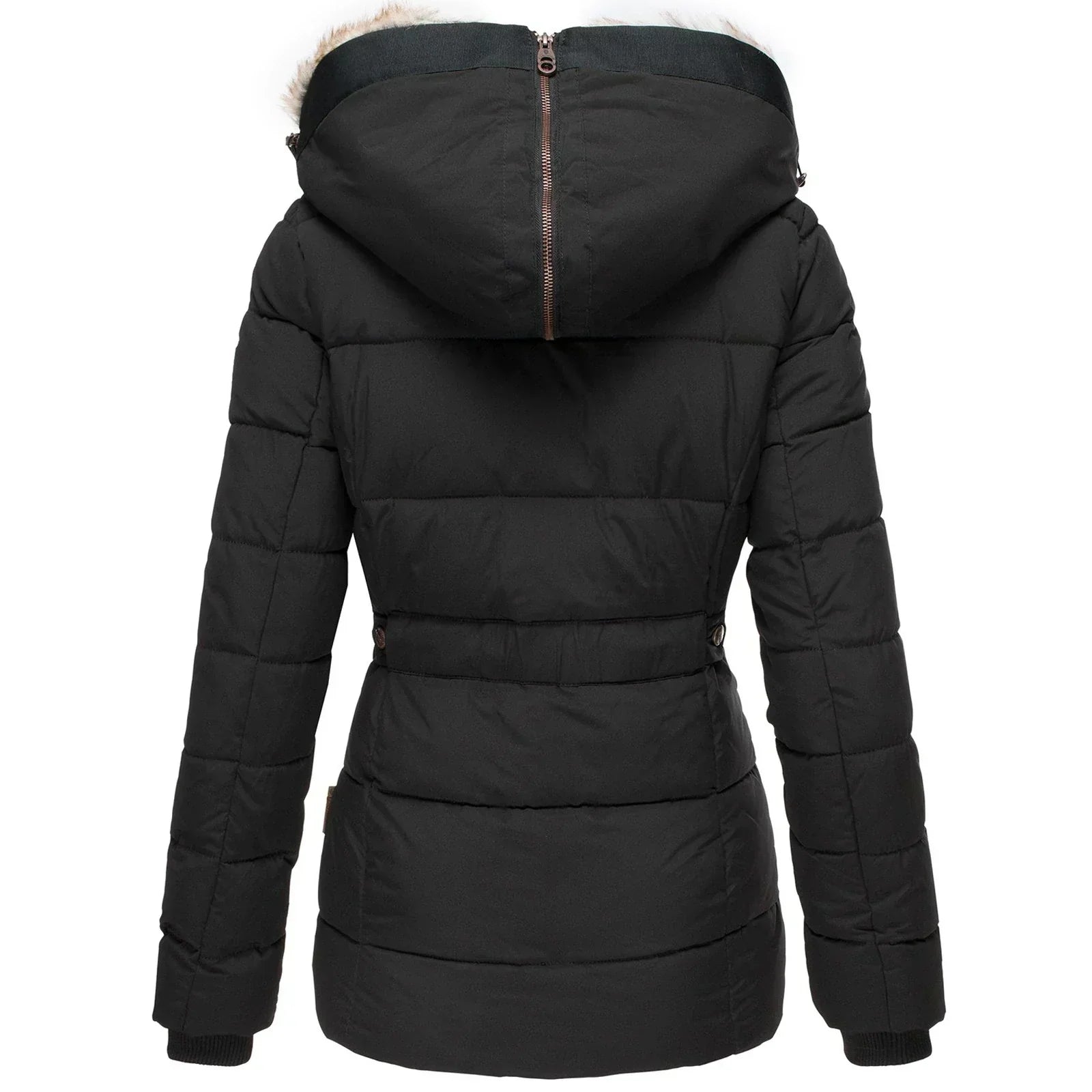 Parka met bontgevoerde capuchon