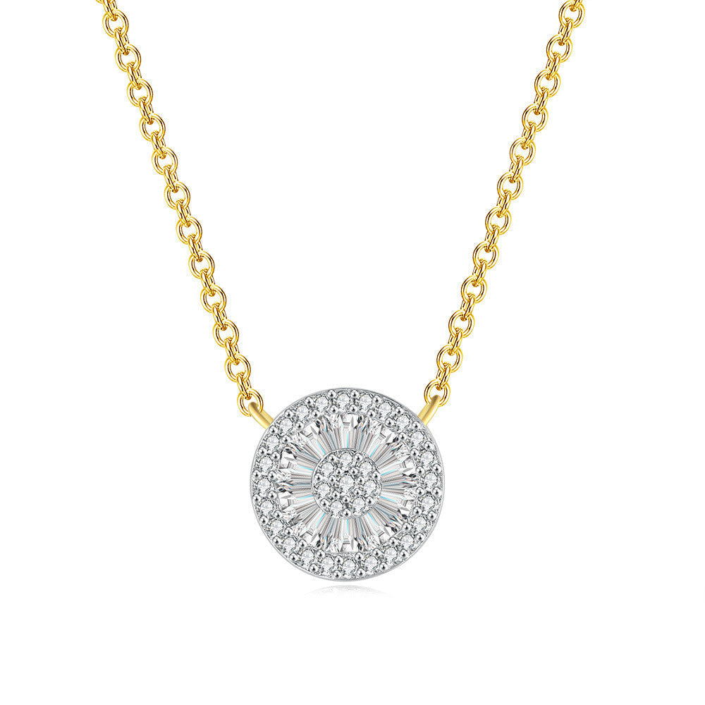 Anne-Marie Round Crystal Gold Necklace