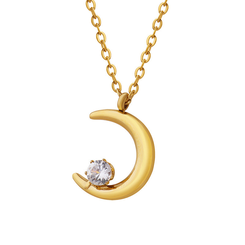 Lunala's Glimmer Gold Zirconia Necklace