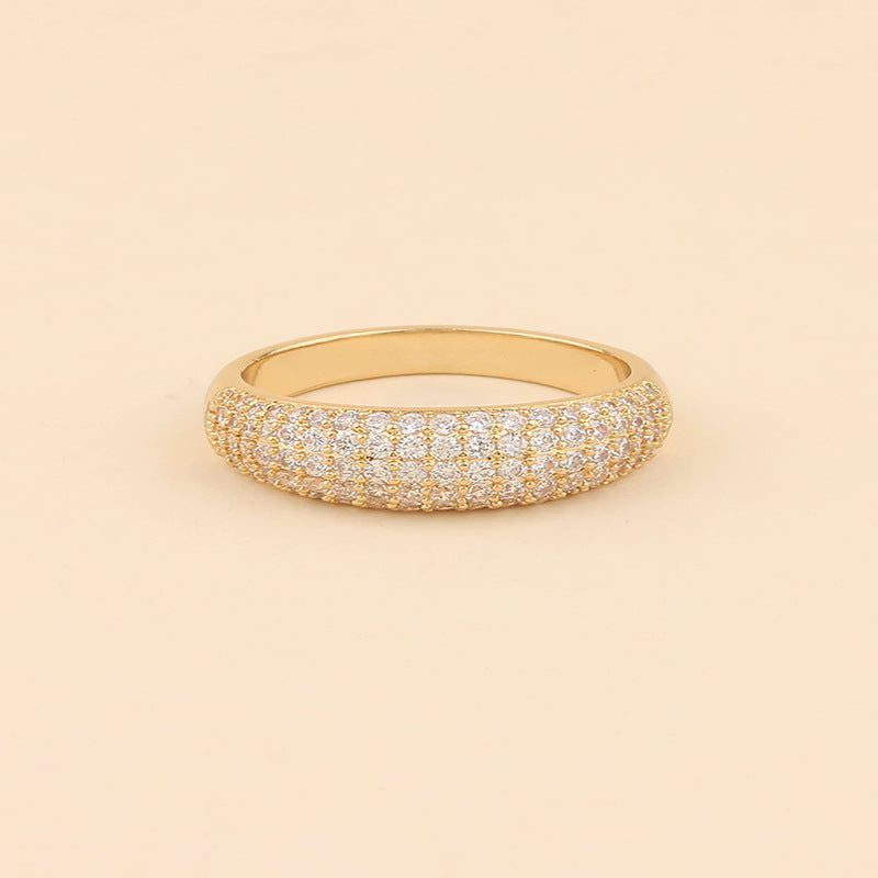 Crystal Dome Gold Ring