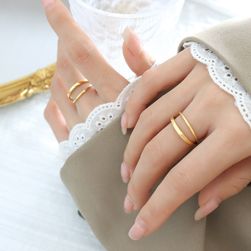 Nile Layered Gold Ring