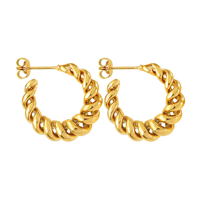 Aurum Gold Twist Earrings