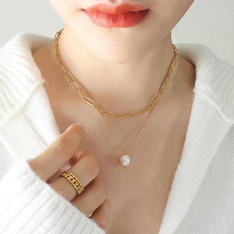 Pearl of Grace and Gold Chain