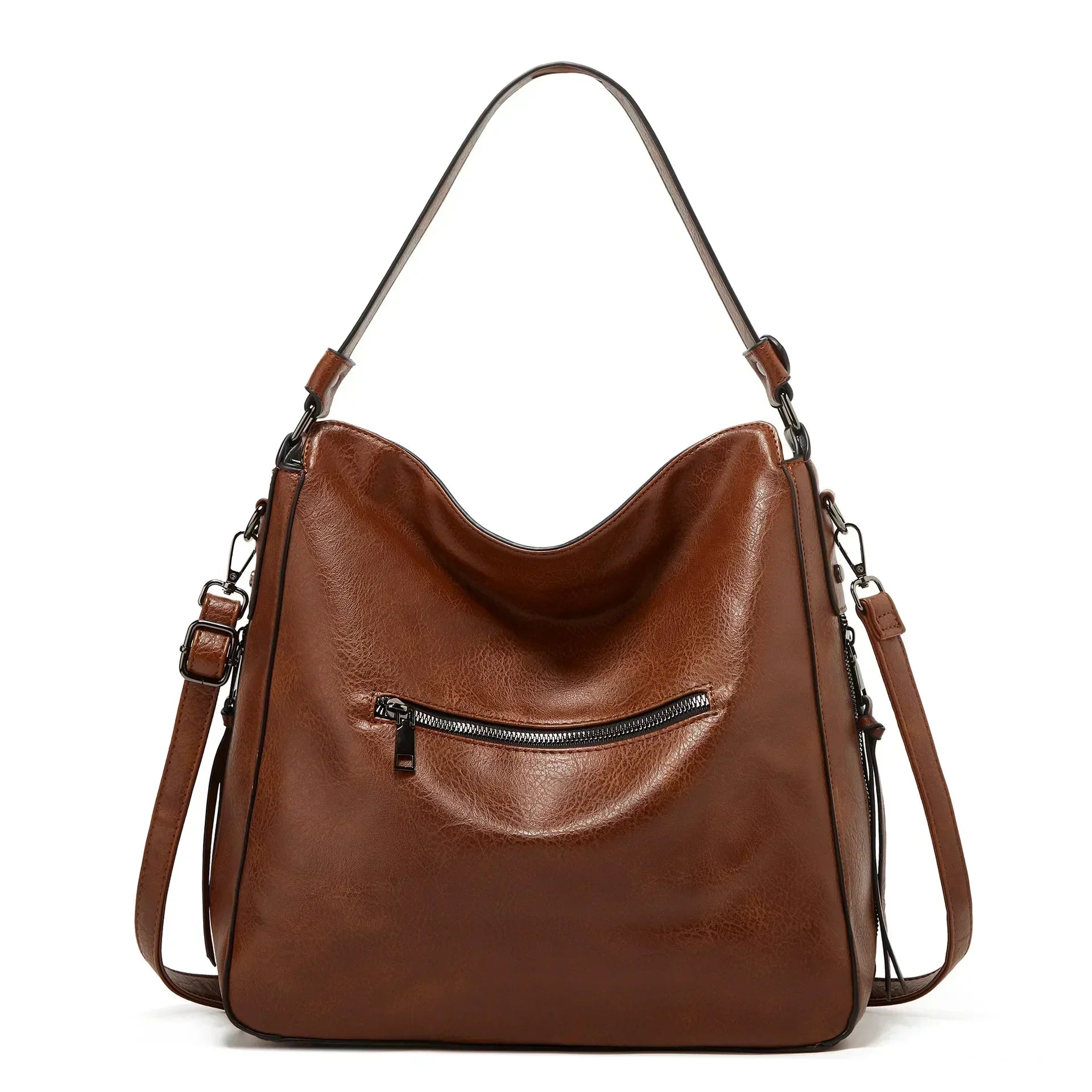 Multi-Zip Leren Tas