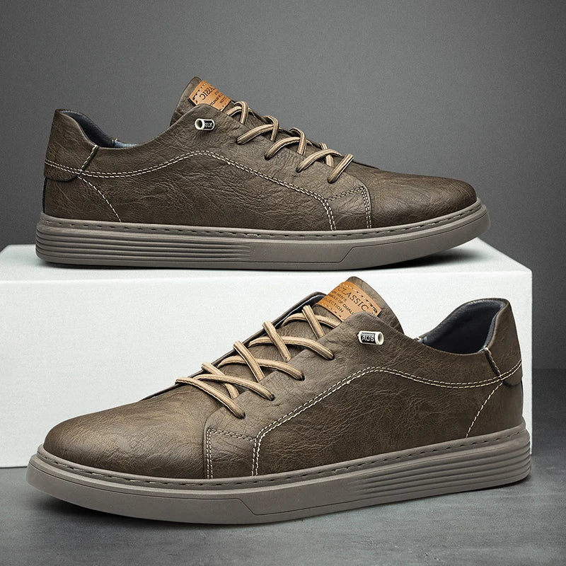 Benjamin | Leren Sneakers