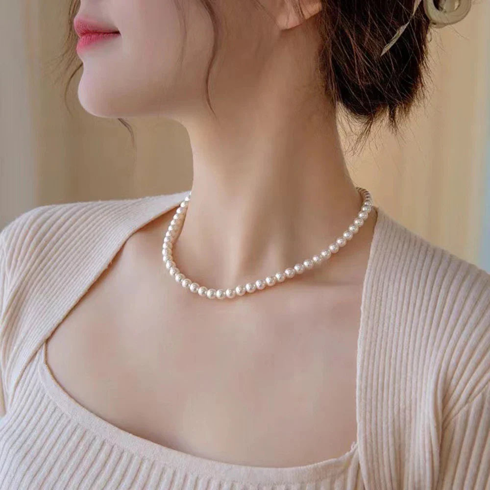 Simple White Pearl Chain