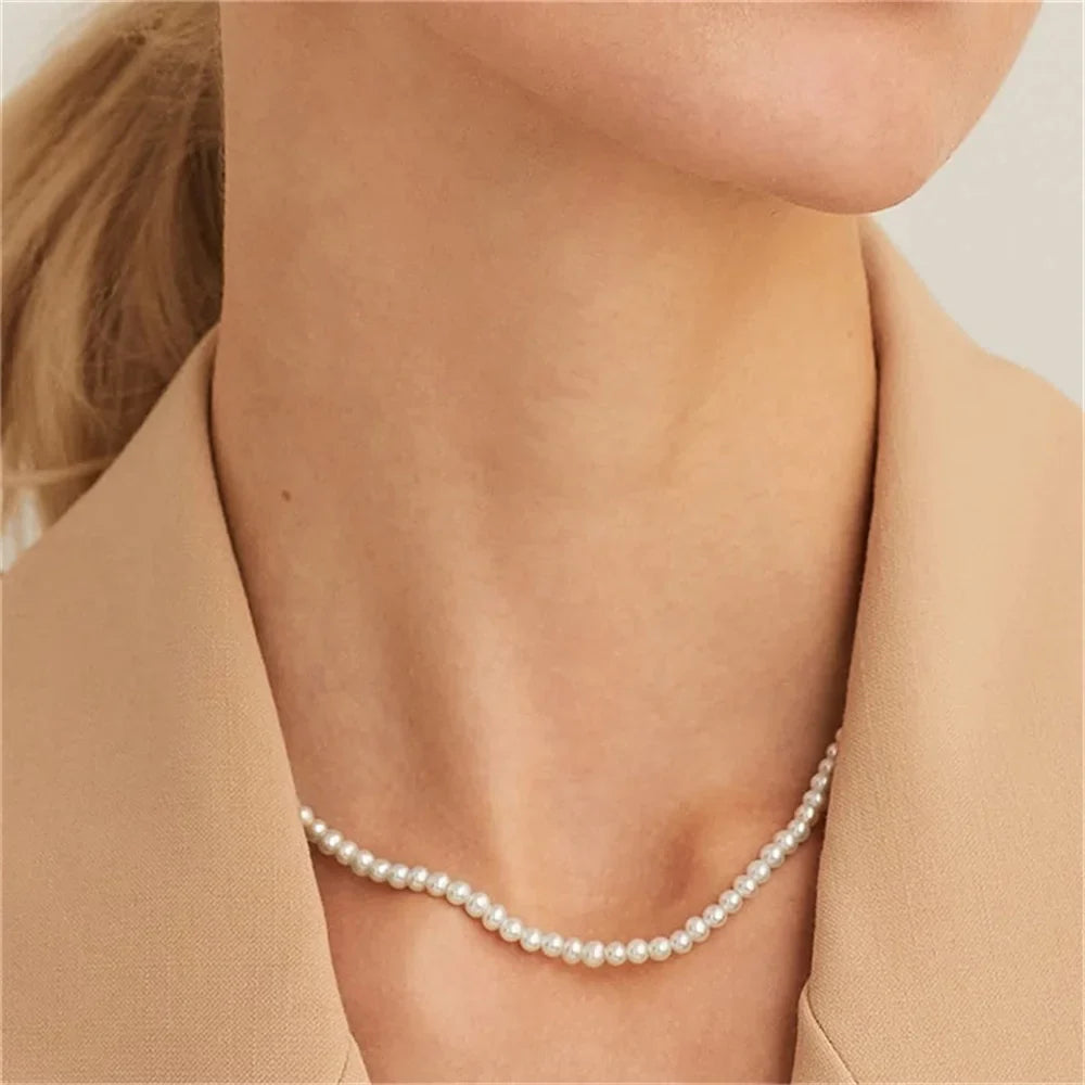 Pearl Chain Necklace For