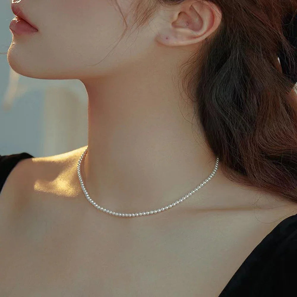 Simple White Pearl Chain