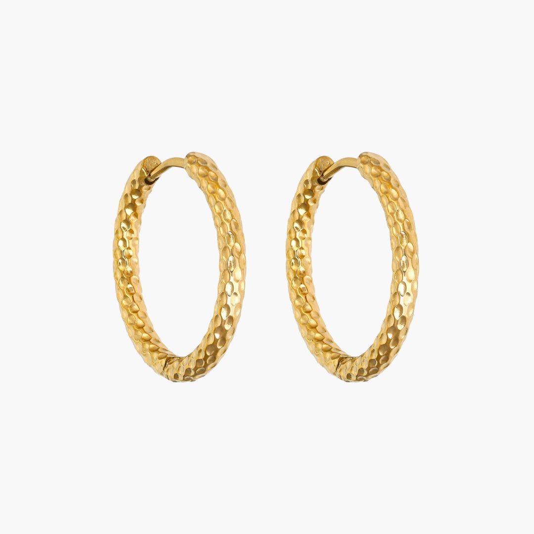 Hammered Hoops Earrings