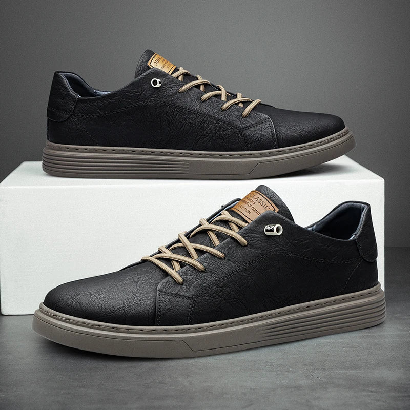 Benjamin | Leren Sneakers