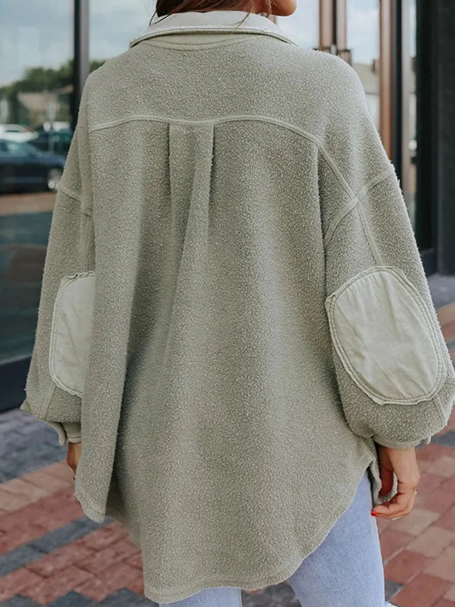 Oversized Sherpa Button-Up Jas