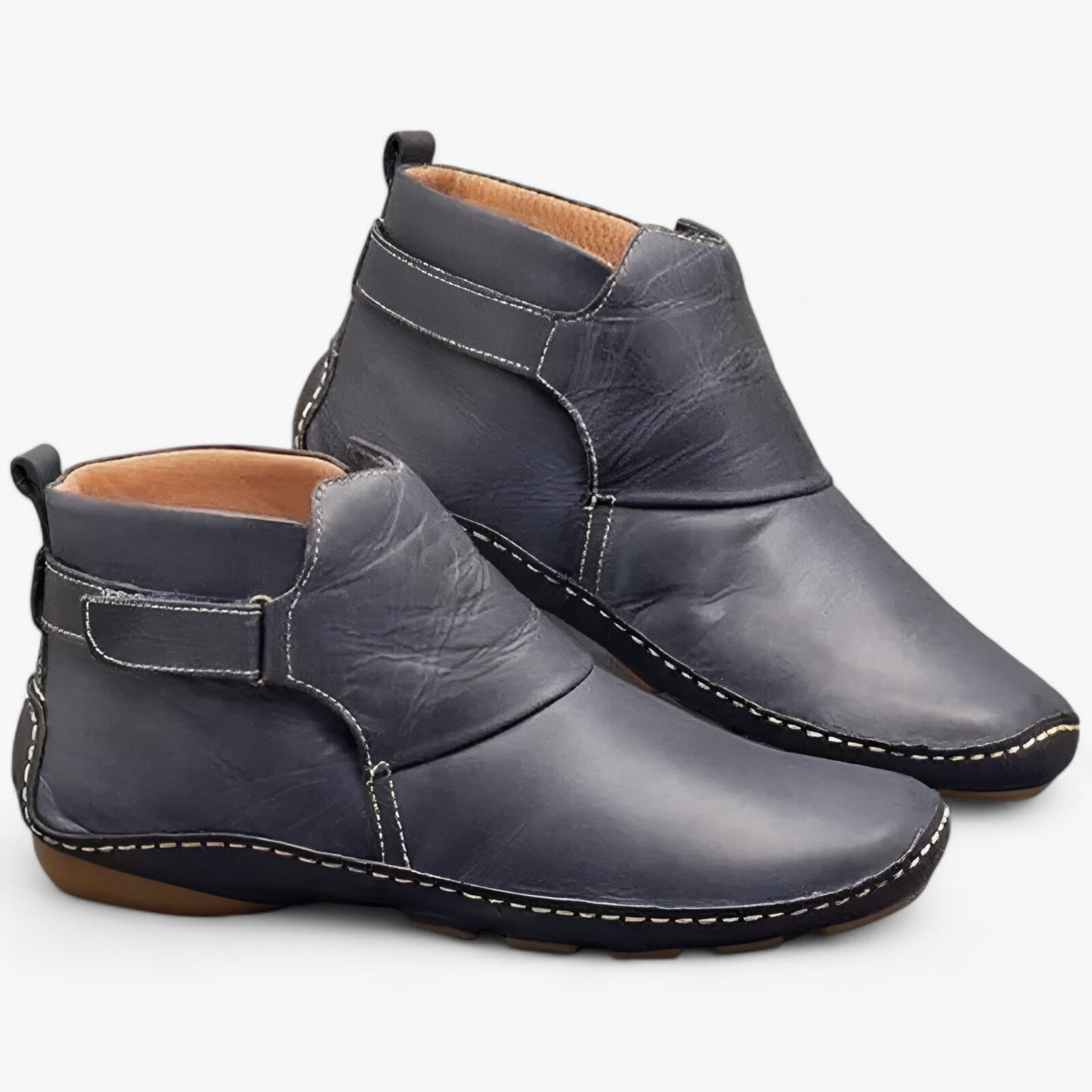 Leren Slip-On Enkellaarsjes