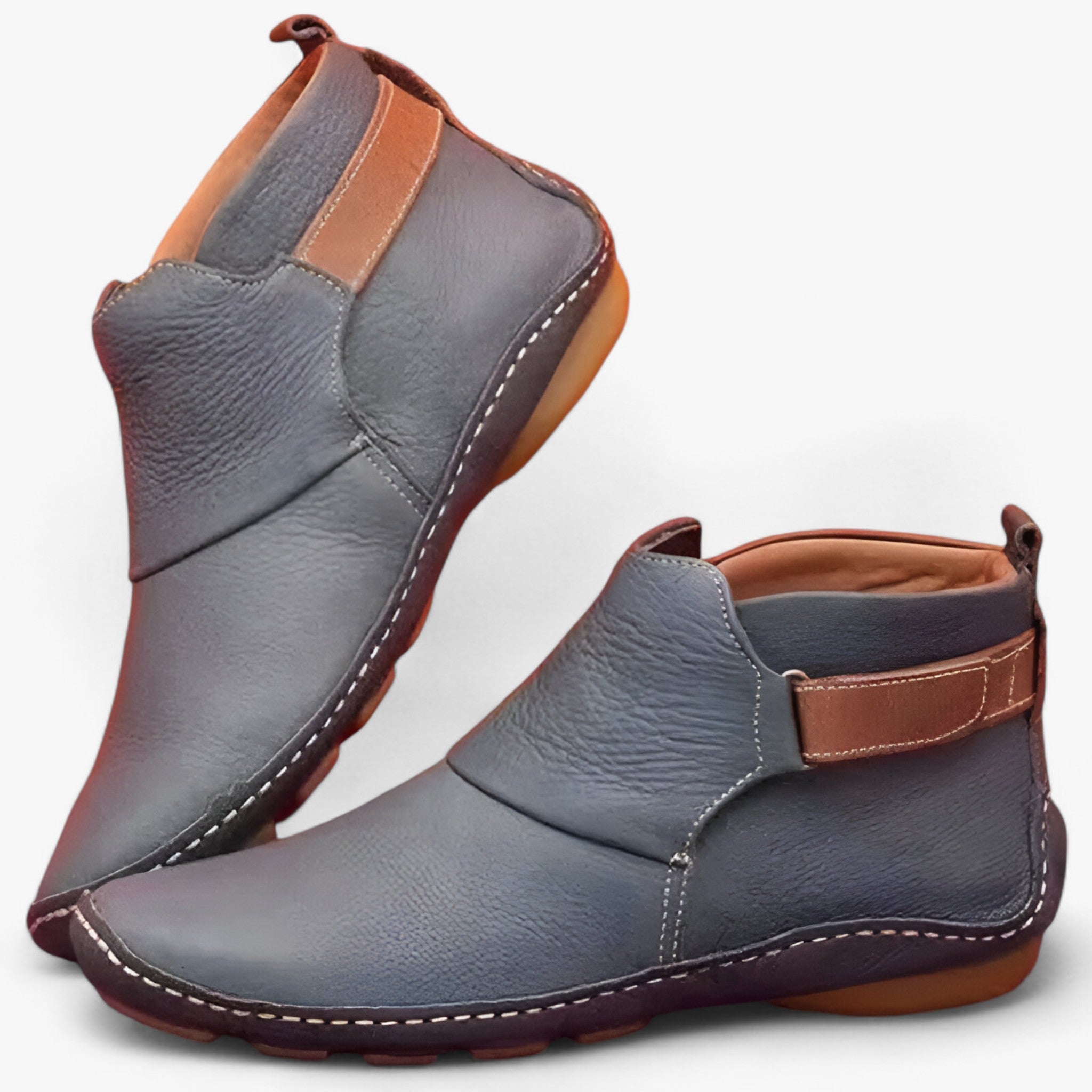 Leren Slip-On Enkellaarsjes