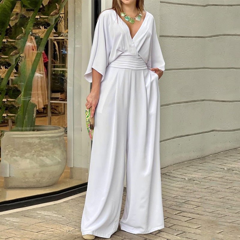 Amelia V Hals Los Jumpsuit - Kolua