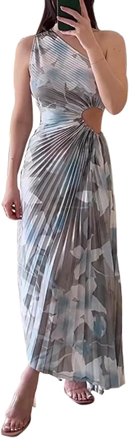 Asymmetrische plissé jurk - Kolua