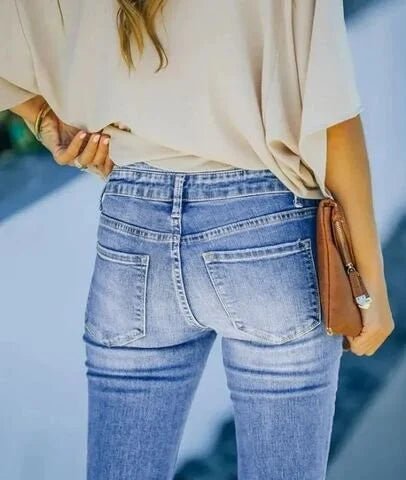 Bella - Elegante jeans met hoge taille - Kolua