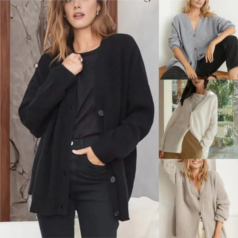 Cashmere V-hals cardigan - Kolua