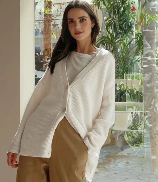 Cashmere V-hals cardigan - Kolua