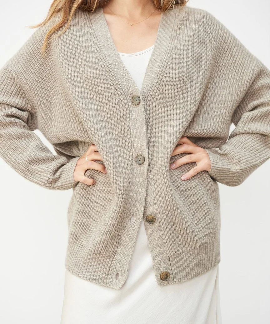 Cashmere V-hals cardigan - Kolua