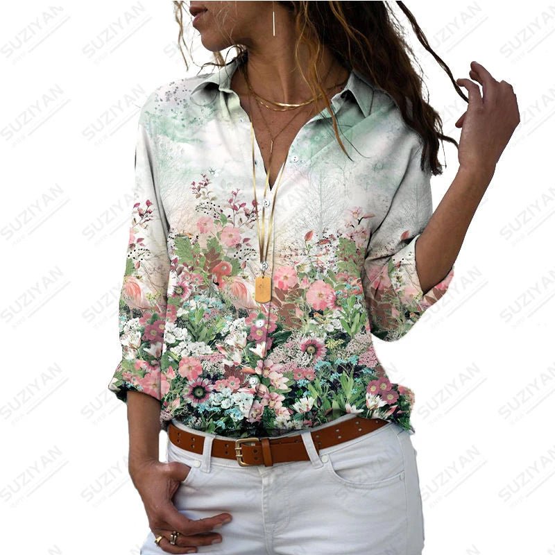 Casual overhemd - in Monet print - Kolua