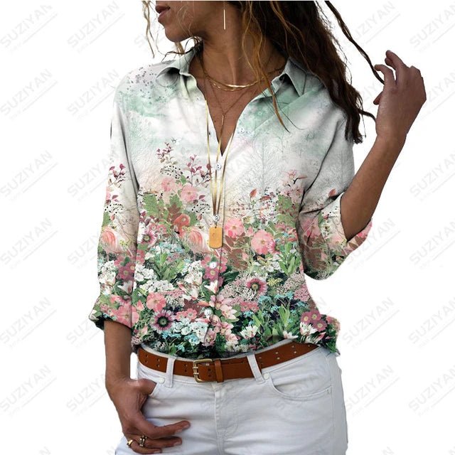 Casual overhemd - in Monet print - Kolua