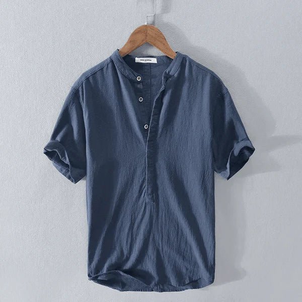 Linnen poloshirt met korte mouwen - Kolua