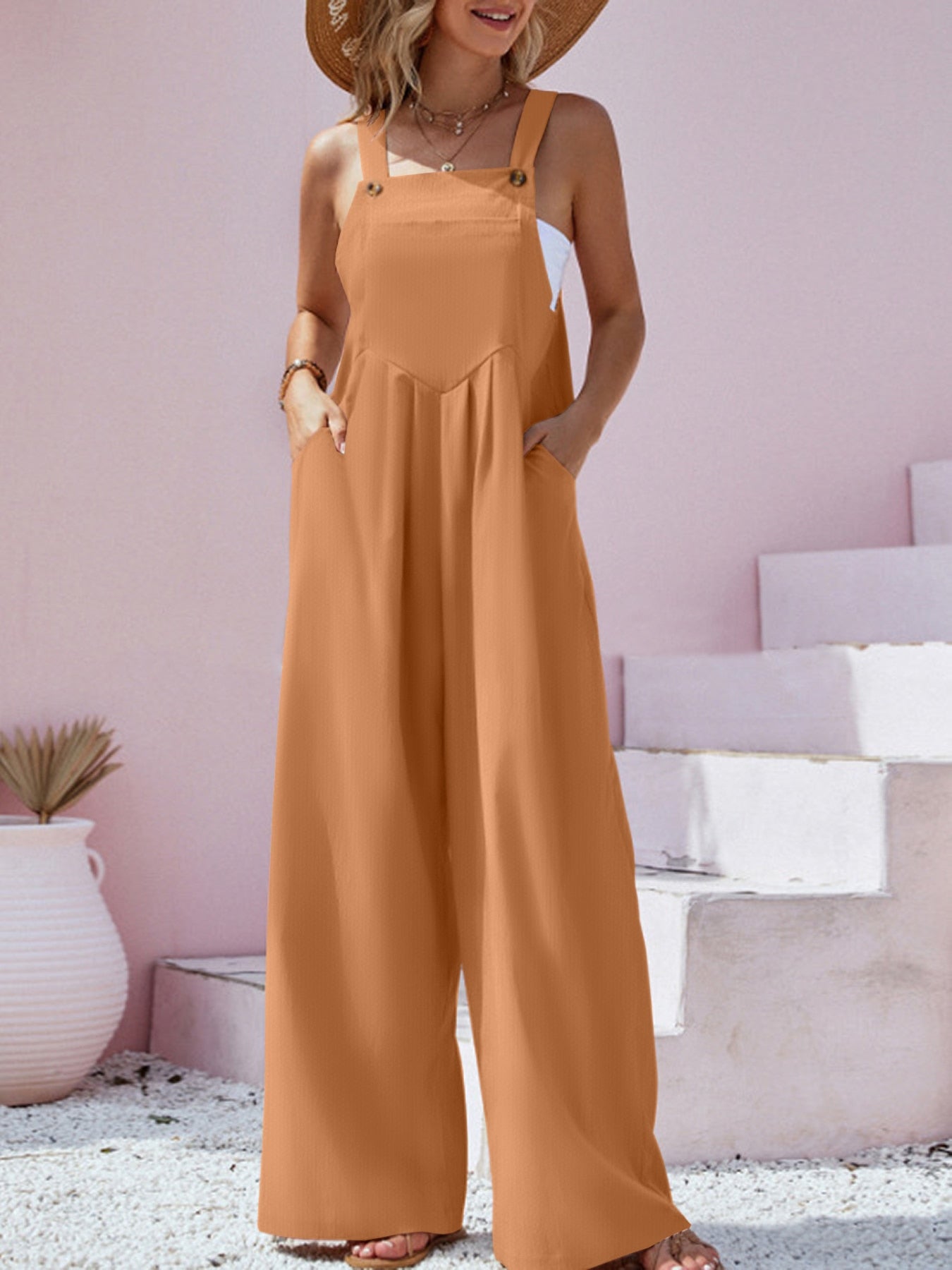 Olivia Wijd uitgesneden jumpsuit - Kolua