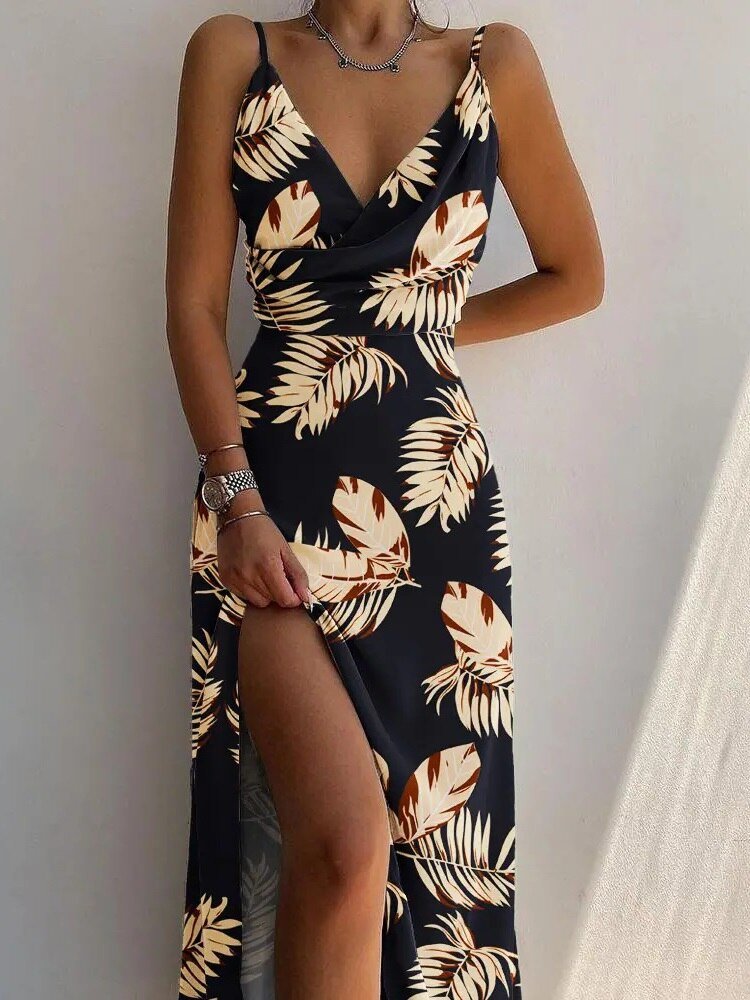 Sara™-kleed met V-hals | De jurk voor feesten en diners - Kolua